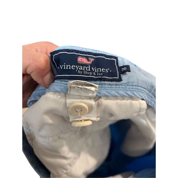 Vineyard Vines By Shep & Ian Light Blue Flat Front Chino Club Short Size 30 - Picture 11 of 14